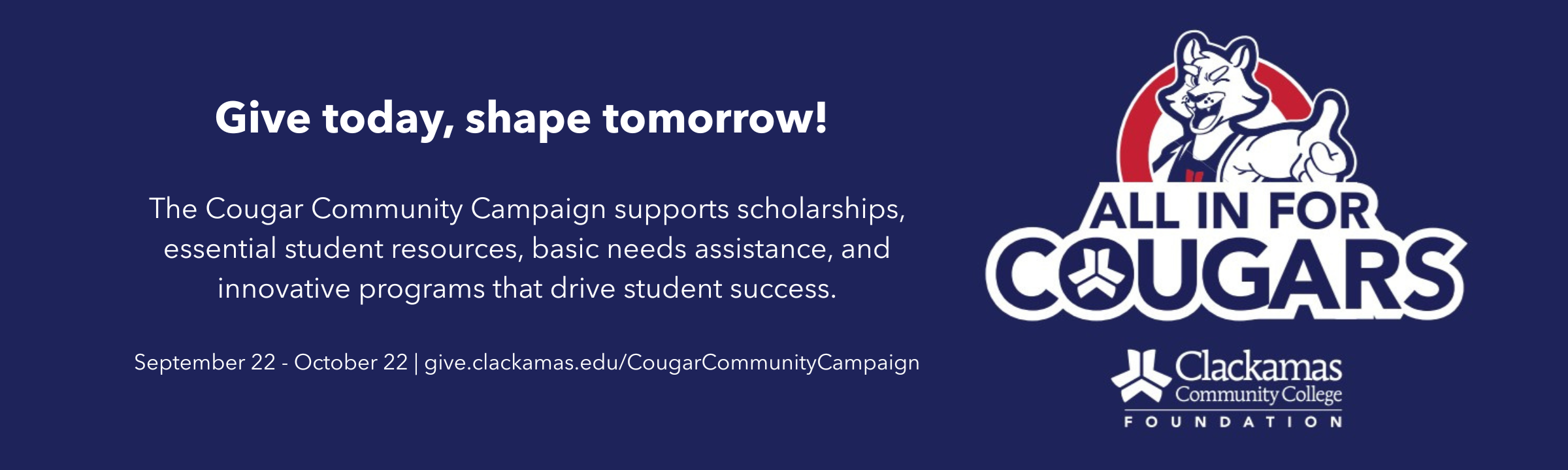 Cougar Community Campaign Website Header 2400x720